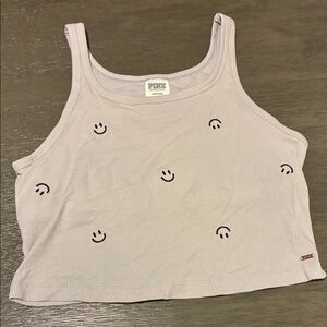PINK Victoria's Secret Smiley Face Tank Top - Lavender